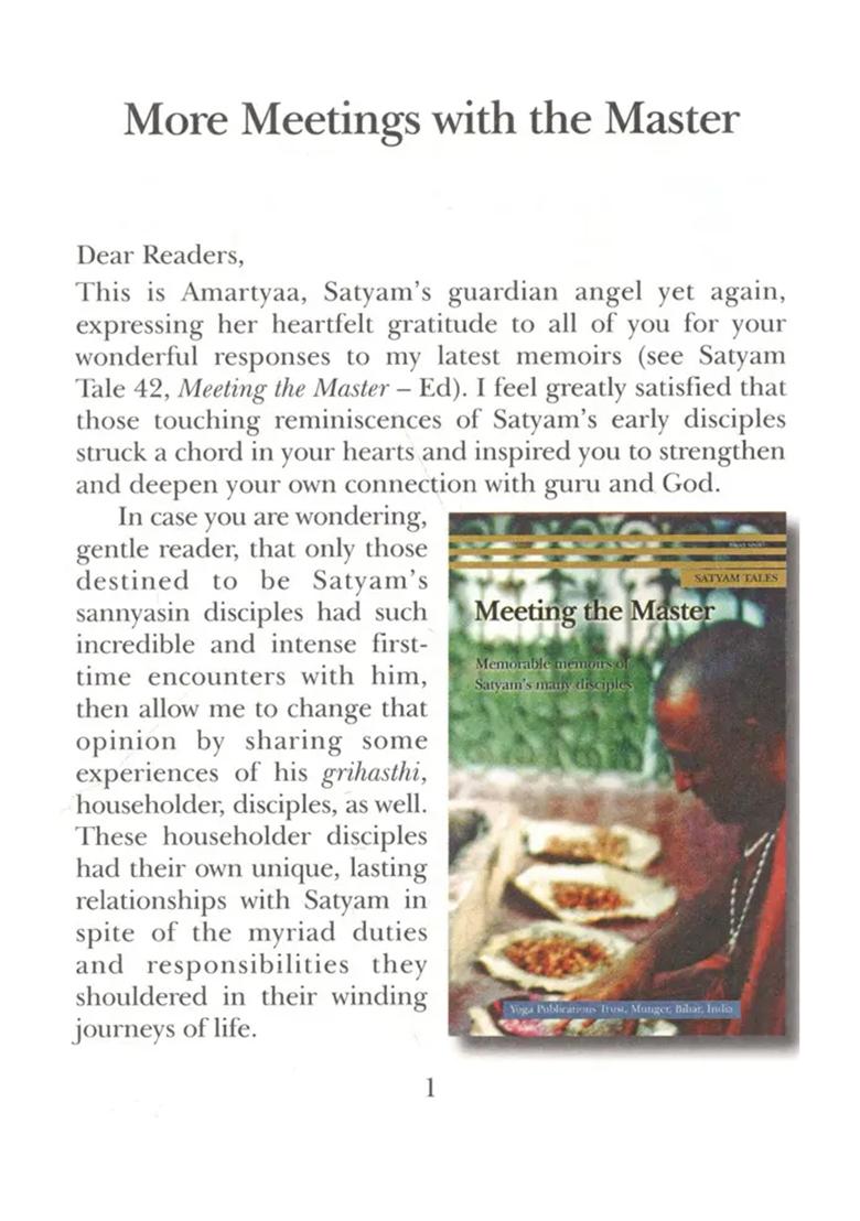 More Meetings With The Master- Memoirs Of Satyam