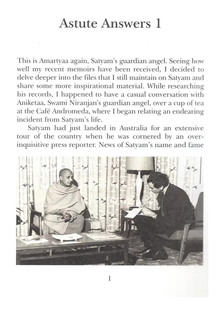 Astute Answers 1- That Could Only Be Given By Satyam - Indya