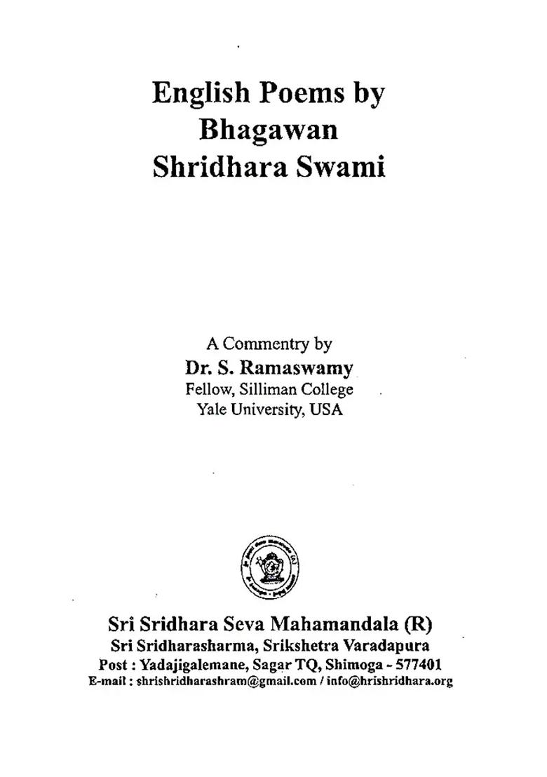 English Poems By Bhagawan Sridhara Swami A Commentary By S. Ramaswamy - Indya