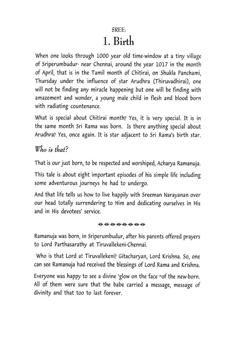 Galloping Through 1000 Year Old Time-Window Eight Glimpses Of Sri Ramanuj-Katha- Including Some Adventurous Journeys (For Young Ones, In Less Than 6000 Words) - Indya