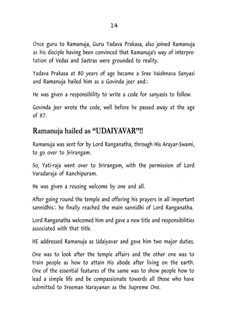 Galloping Through 1000 Year Old Time-Window Eight Glimpses Of Sri Ramanuj-Katha- Including Some Adventurous Journeys (For Young Ones, In Less Than 6000 Words) - Indya