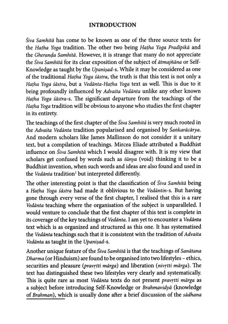 The Advaita Vedanta Of Siva Samhita-First Ever Vedantic Exposition - Indya