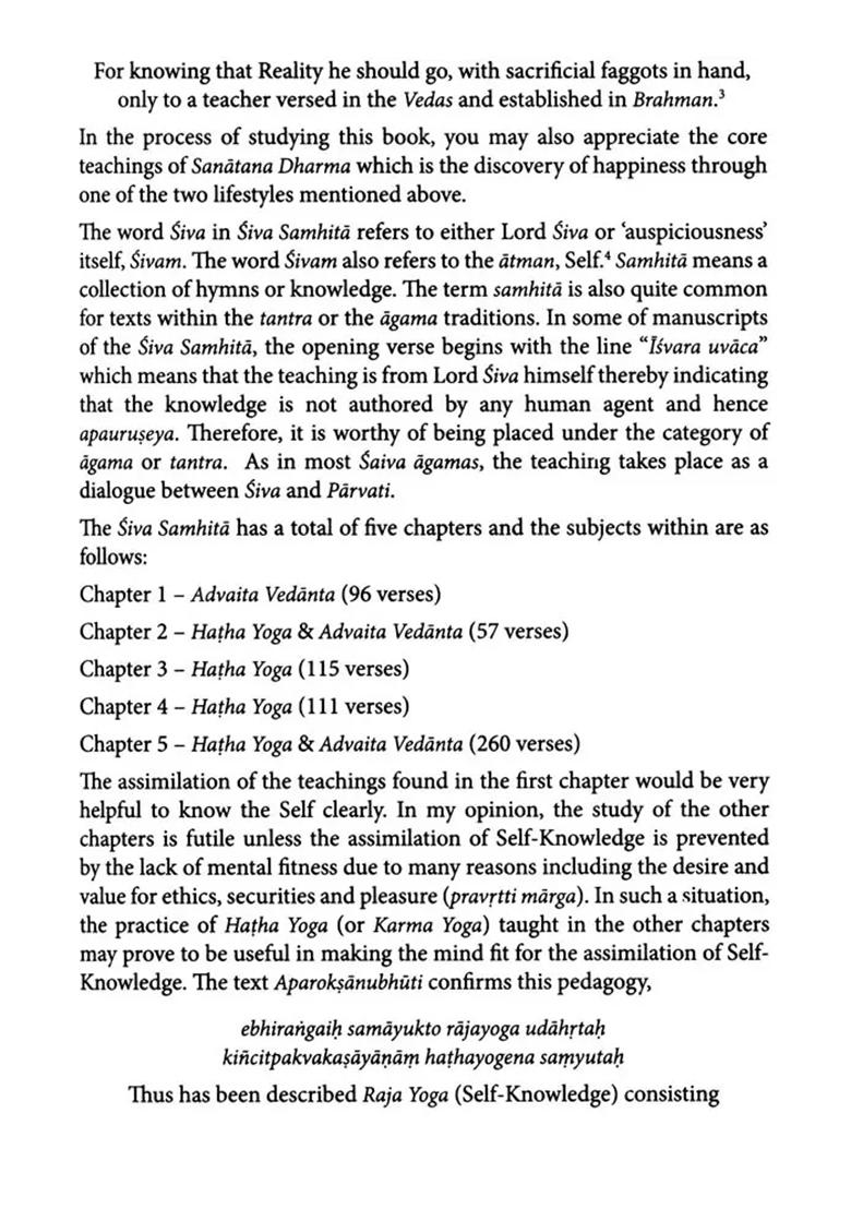 The Advaita Vedanta Of Siva Samhita-First Ever Vedantic Exposition - Indya