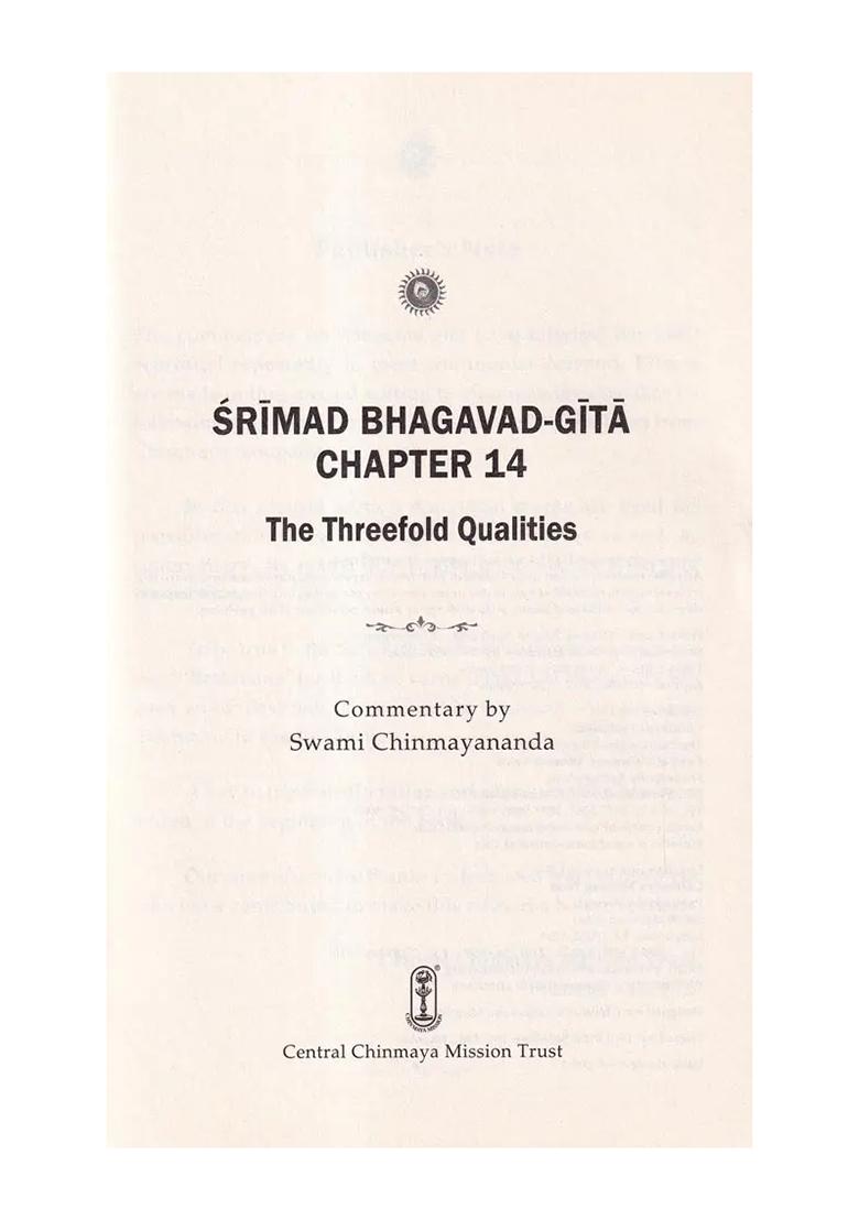 Srimad Bhagavad Gita: The Threefold Qualities (Chapter 14) - Indya