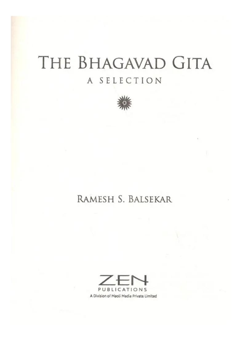 The Bhagavad Gita A Selection - Indya