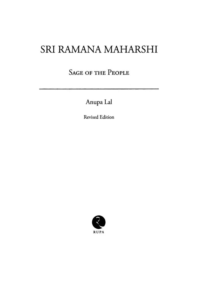 Sri Ramana Maharshi- Sage Of The People (Charitavali Series) - Indya