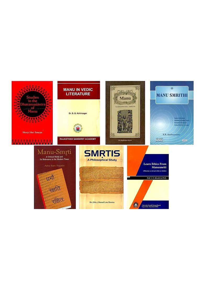 Studies In Manu And His Smrti (Set Of 7 Books) - Indya