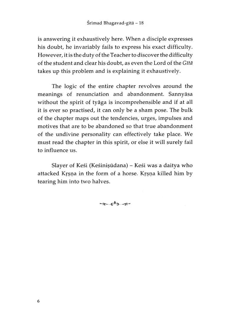 Shrimad Bhagavad Gita: Liberation Through Renunciation (Chapter 18) - Indya