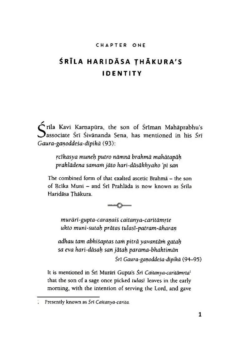 Namacharya Srila Haridasa Thakura (His Life And Teachings) - Indya