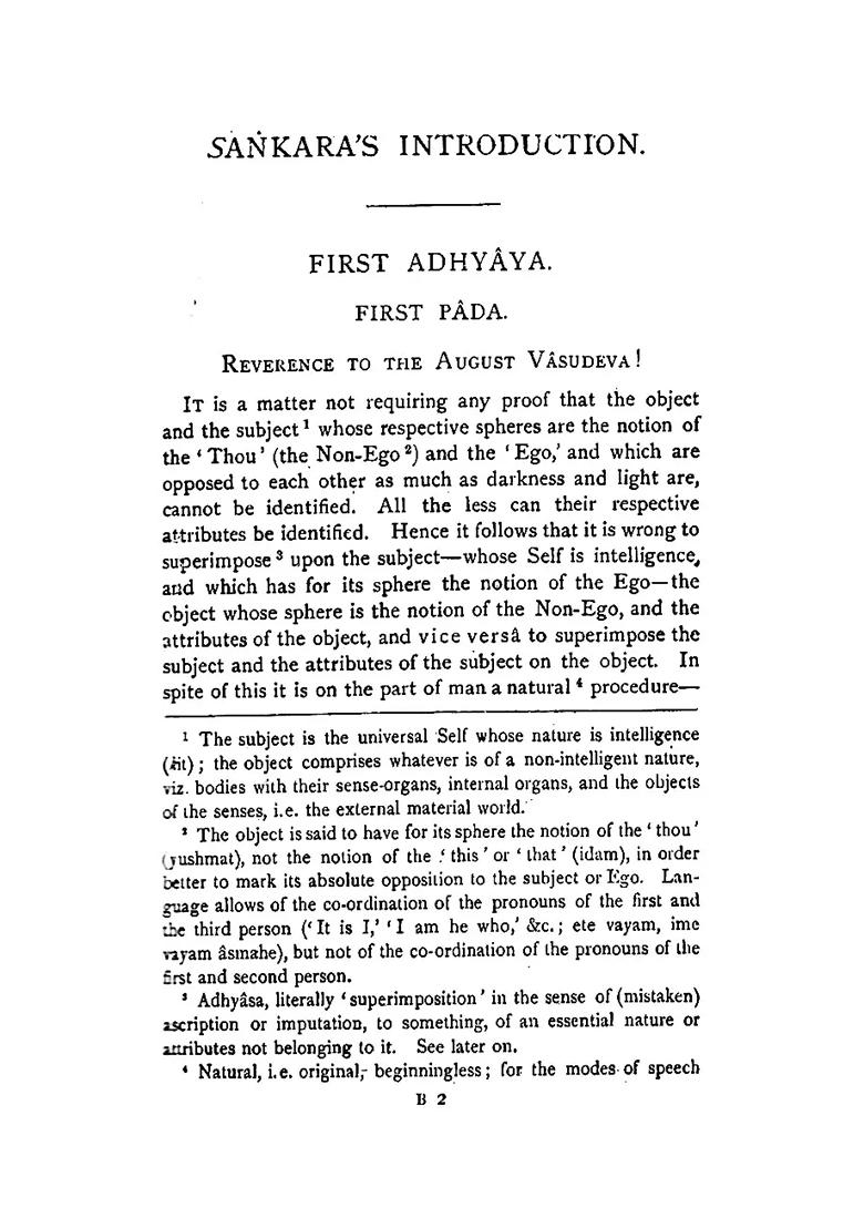 The Vedanta Sutras- With The Commentary By Sankaracarya (Part-I) - Indya