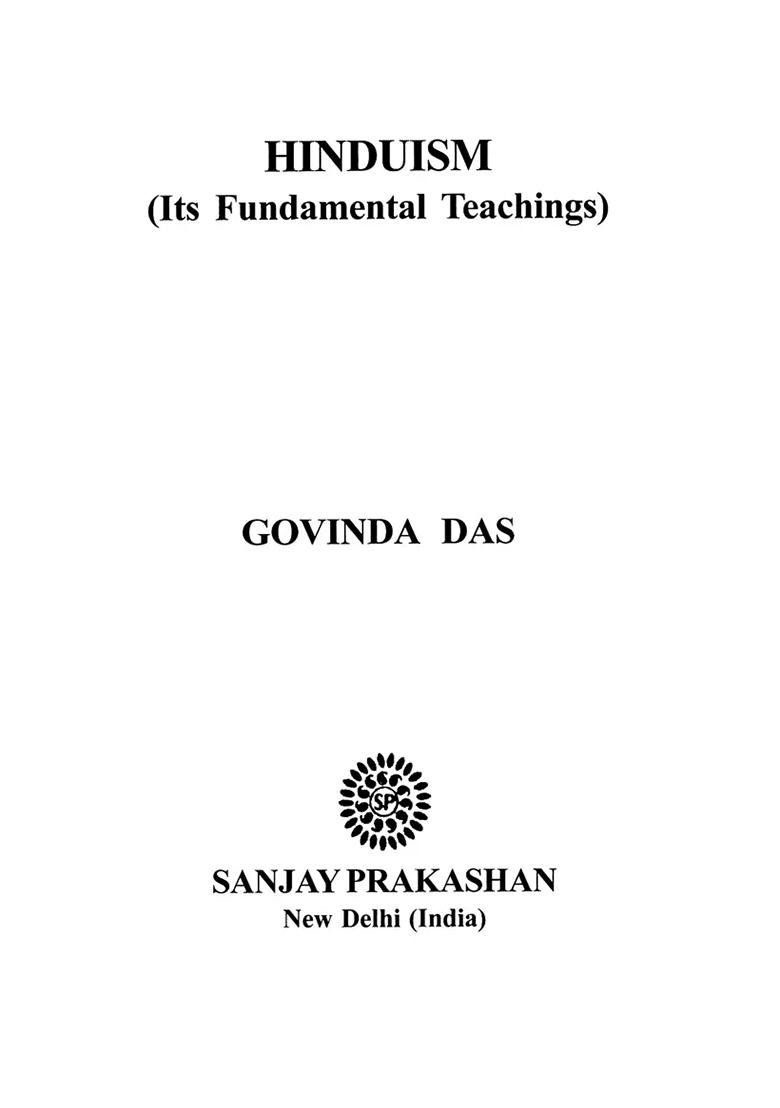Hinduism Its Fundamental Teachings - Indya