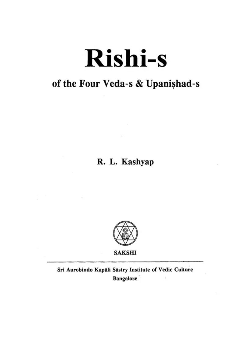 Rishi-S Of The Four Veda-S And Upanishad-S - Indya