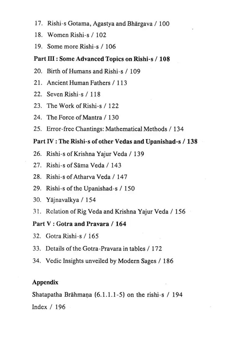 Rishi-S Of The Four Veda-S And Upanishad-S - Indya