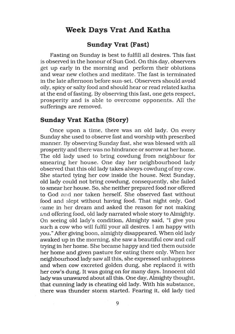 Hindu Vrat Kathayen (Including Saptvaar Vrat Kathayen) - Indya