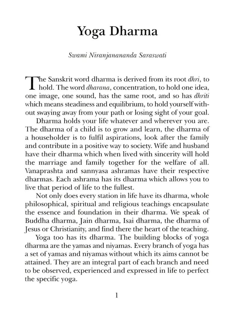 Yoga Dharma- Yoga Lifestyle Yamas And Niyamas (The 2Nd Chapter) - Indya