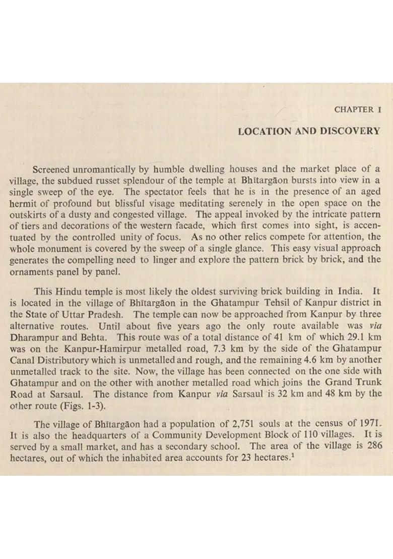 The Temple Of Bhitargaon An Old And Rare Book - Indya