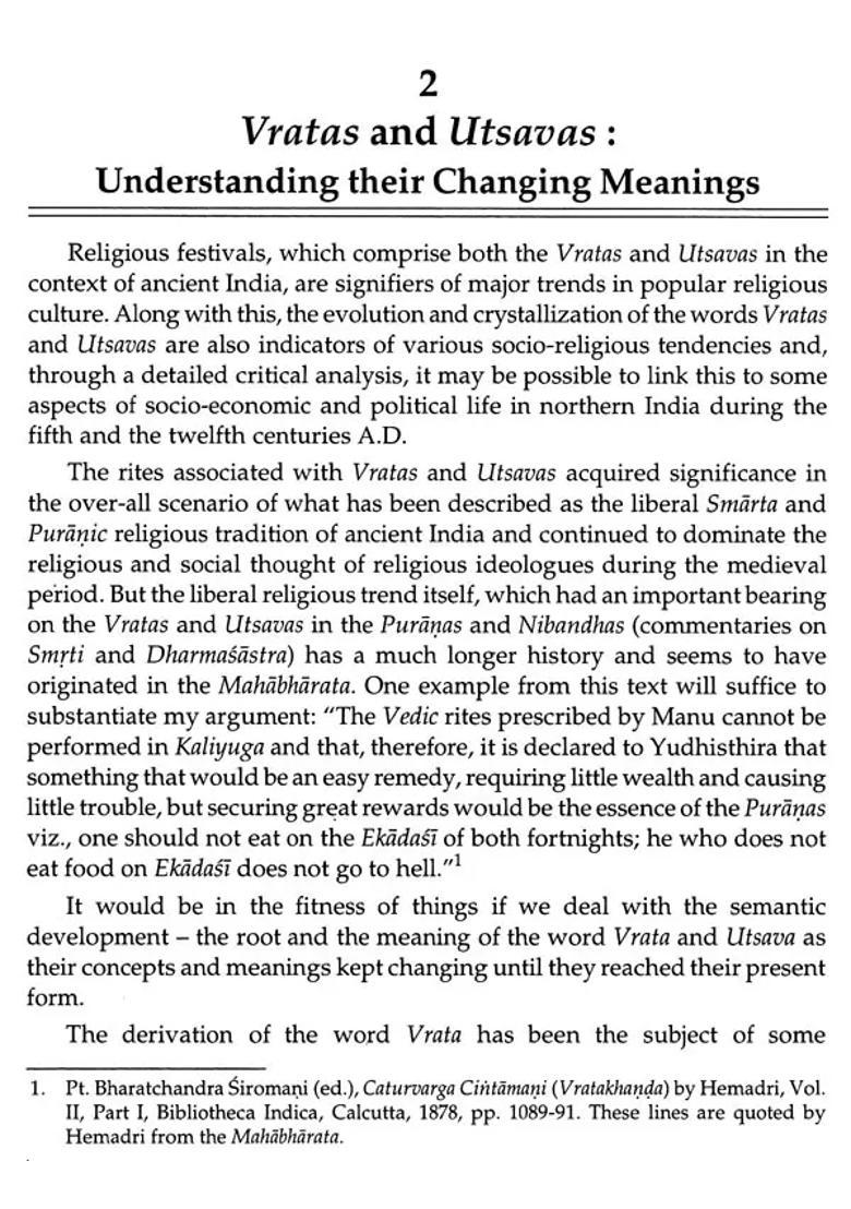 Vratas And Utsavas In North And Central India Literary And Epigraphic Sources C.A.D. 400-1200 - Indya