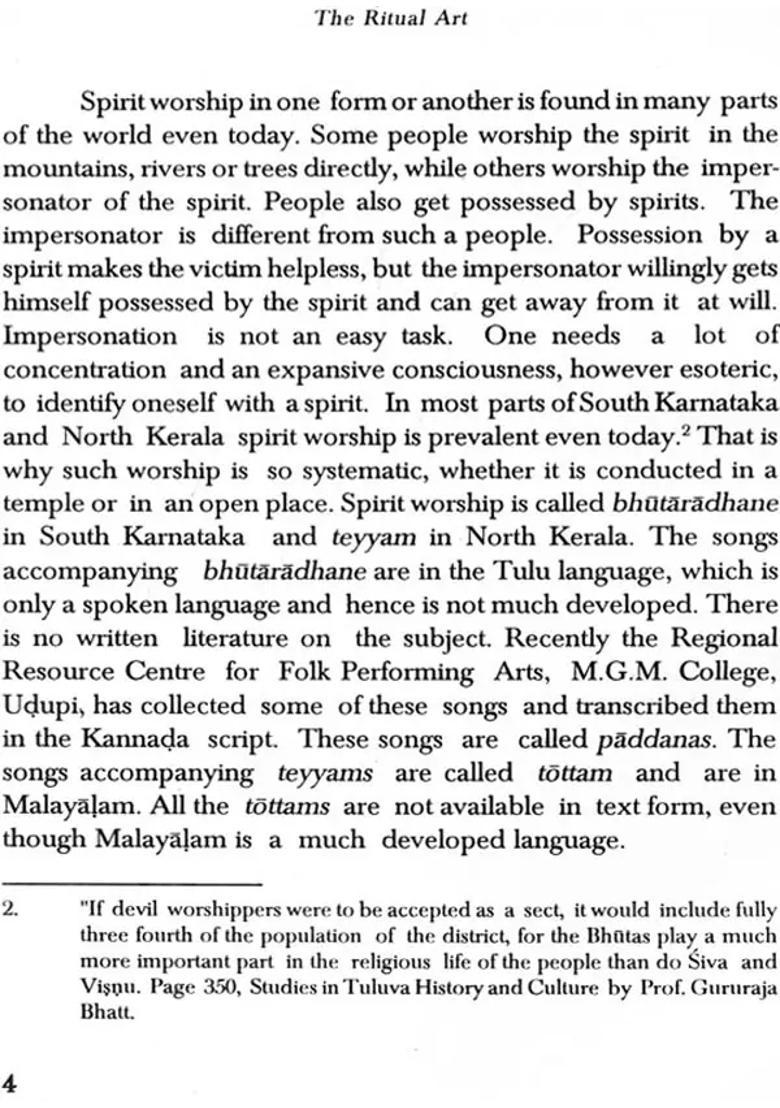 The Ritual Art Of Teyyam And Bhutaradhane - Theatrical Performance With Spirit Mediumship An Old Book - Indya