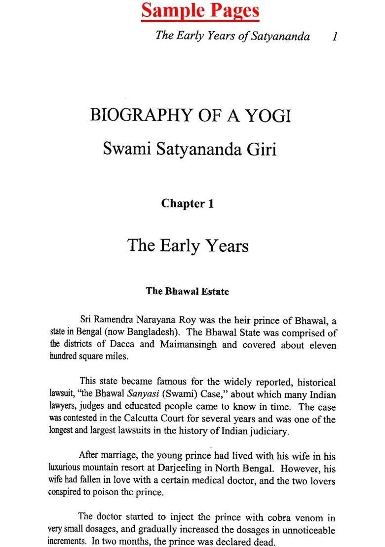 Biography Of A Yogi Satyananda - Yogi Swami Satyananda