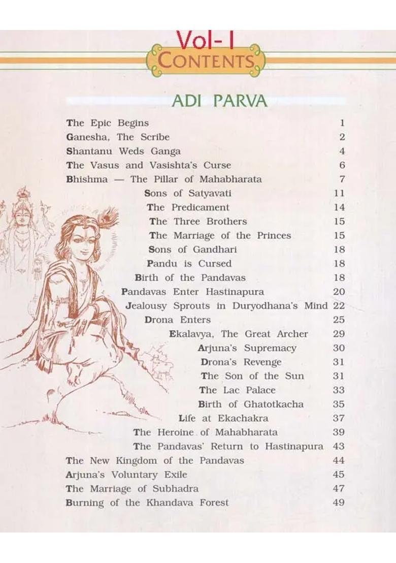 Pictorial Mahabharata Set Of 5 Volumes - Indya