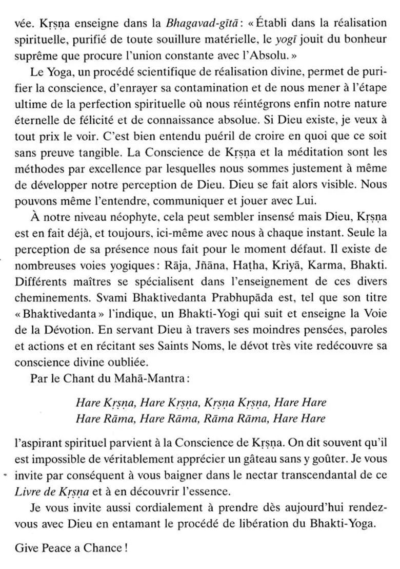 Le Livre De Krsna Un R Sum Du Dixi Me Chant Du Srimad Bhagavatam De Srila Vyasadeva - The Book Of Krsna A Summary Of The Tenth Canto Of Srila Vyasadeva