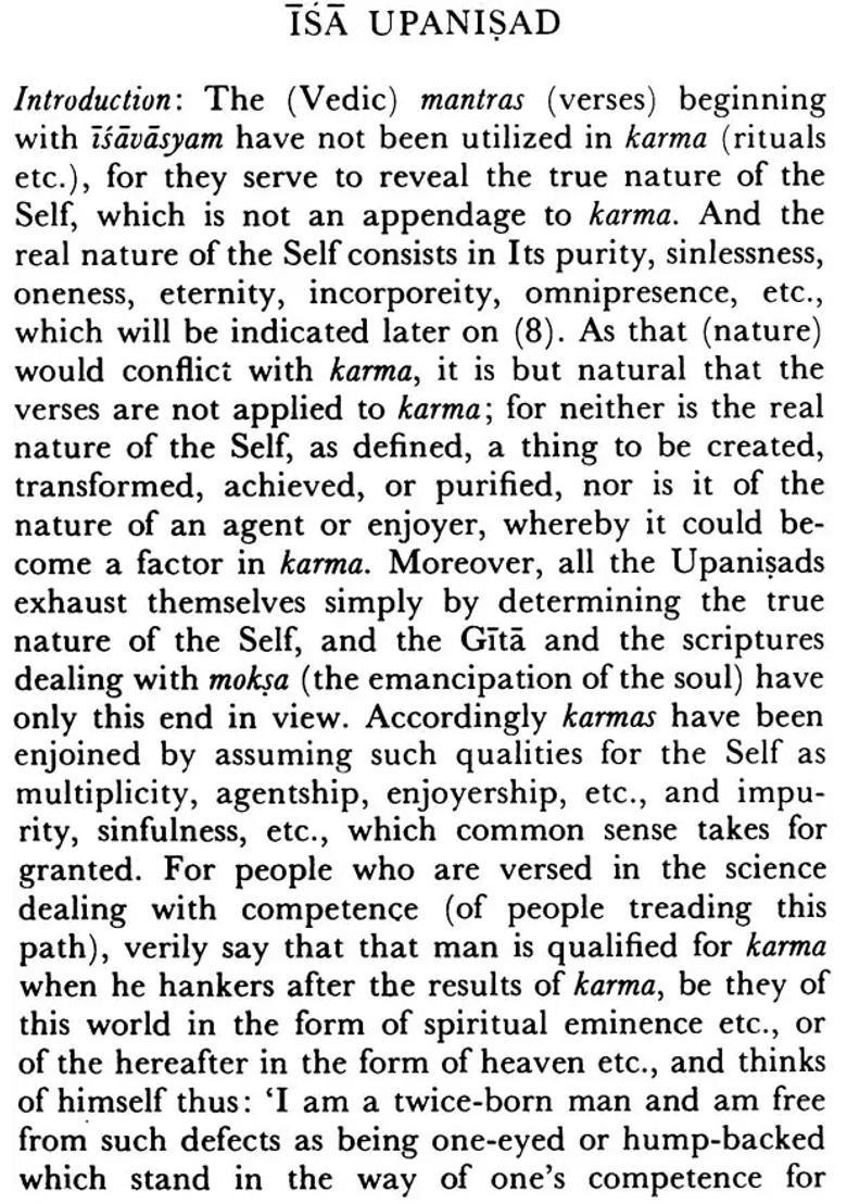 Eight Upanisads With The Commentary Of Sankaracarya Set Of 2 Volumes - Indya