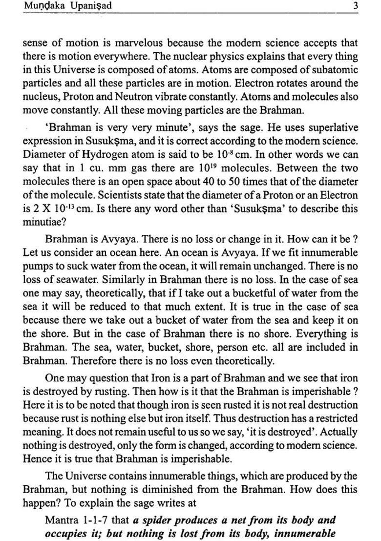 The Gleams Of Science In The Upanisads And Srimad Bhagwat Gita - Indya