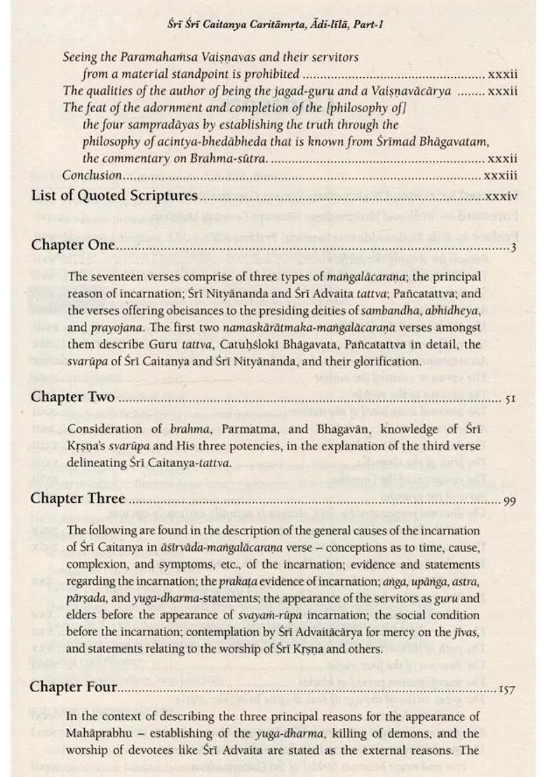 Sri Sri Caitanya Caritamrta Adi Lila Part-1 Chapters 1-7 - Indya