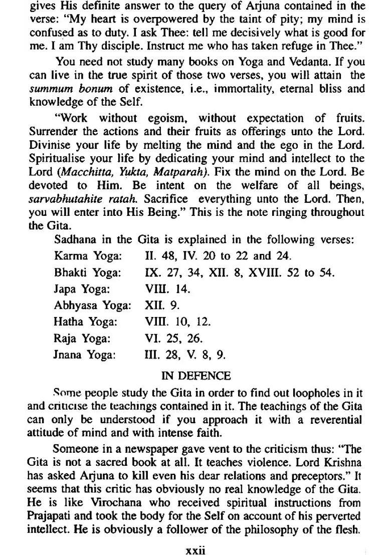 The Bhagavad Gita Text Word-To-Word Meaning Translation And Detailed Commentary By Sri Swami Sivananda - Indya