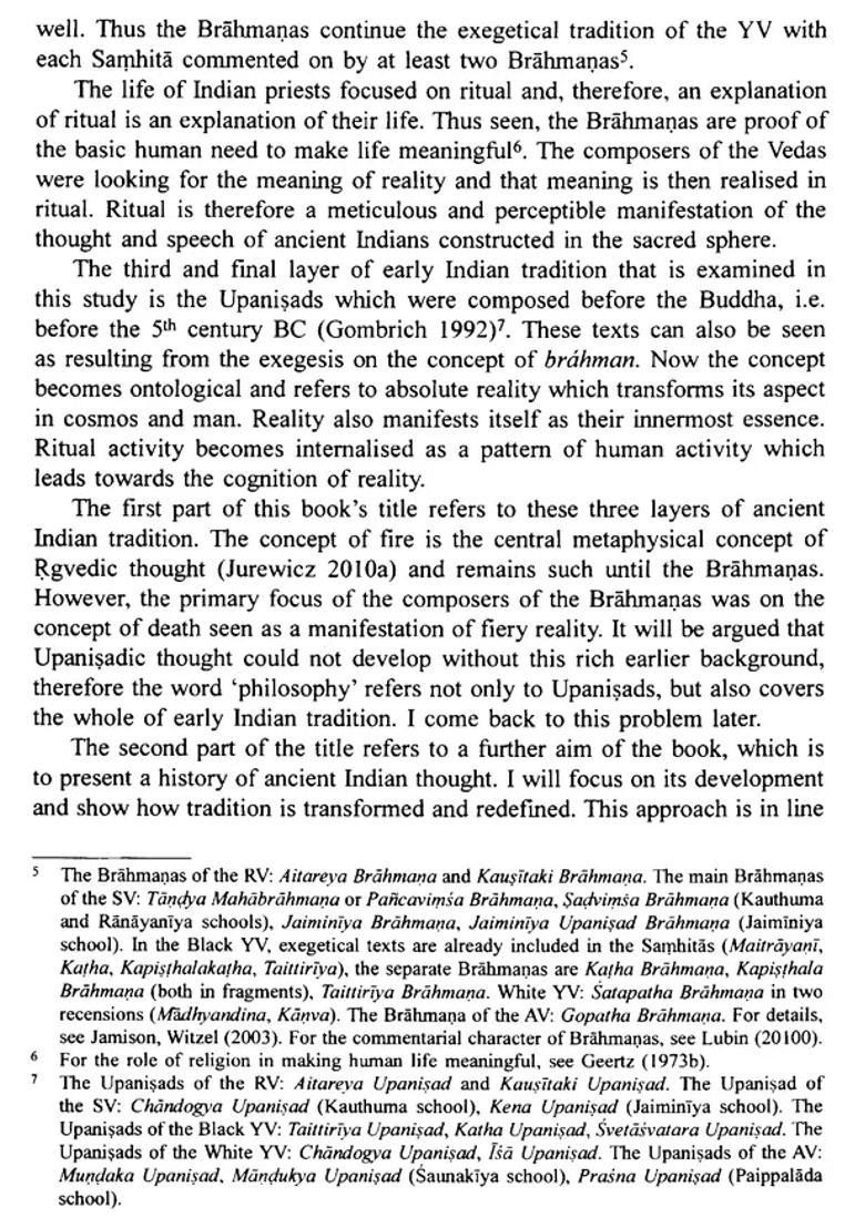 Fire Death And Philosophy A History Of Ancient Indian Thinking - Indya