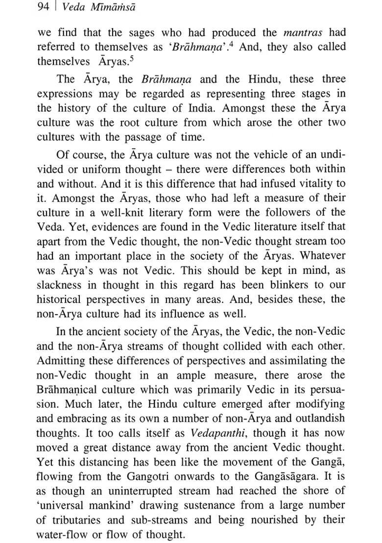 Veda Mimamsa - Indya