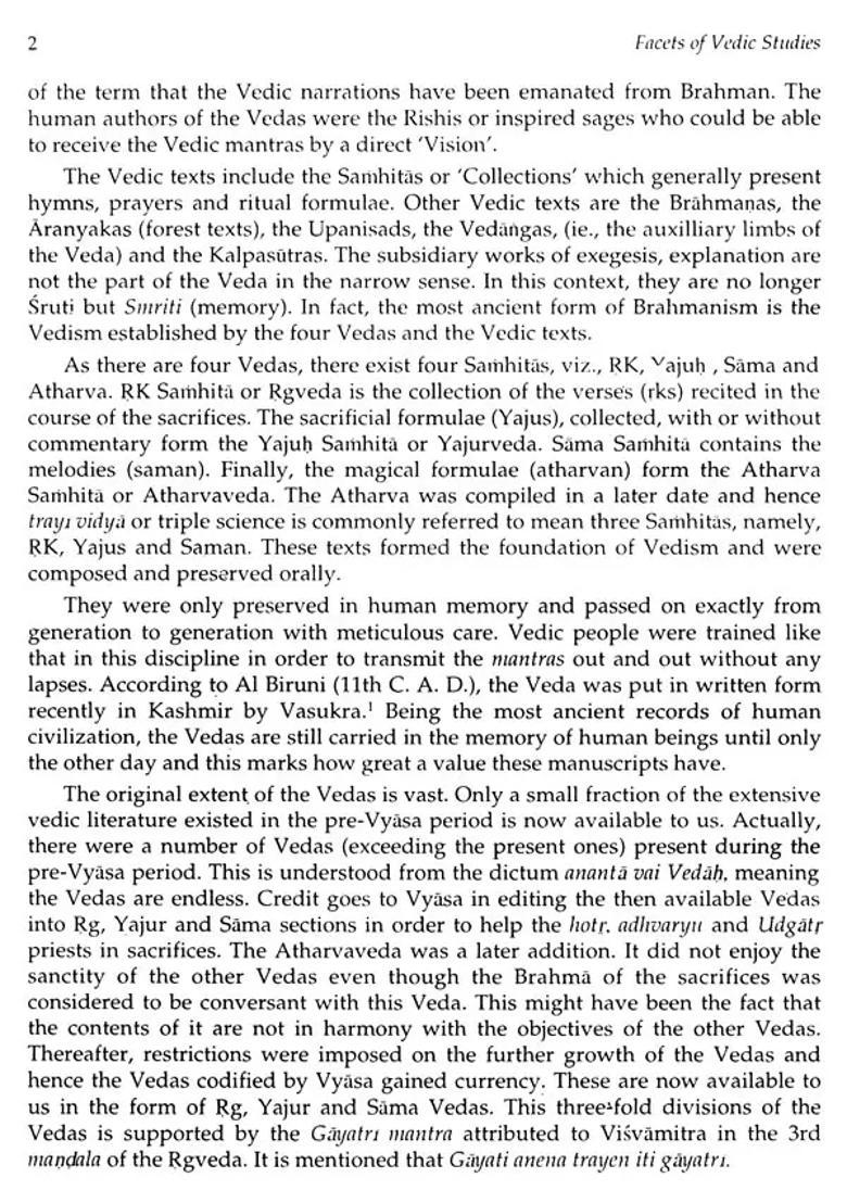 Facets Of Vedic Studies - Indya