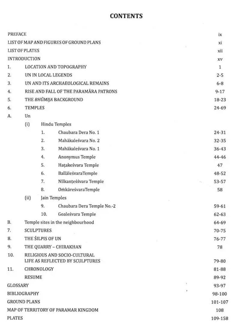 Some Paramara Temples From Madhya Pradesh A Case Study Of Village Un - Indya