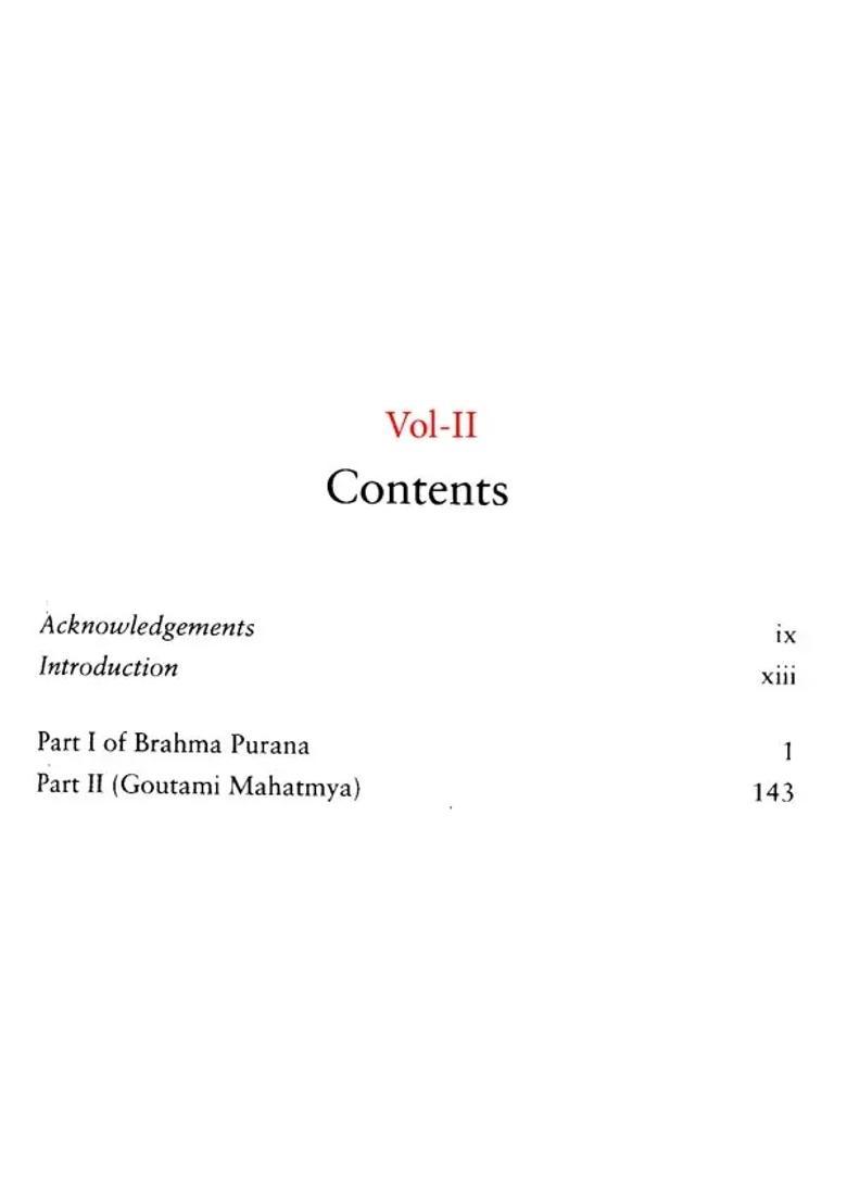 The Brahma Purana Complete English Translation Set Of 2 Volumes - Indya