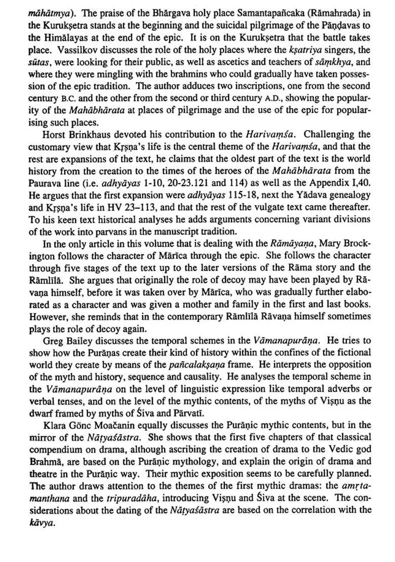 Stages And Transitions Temporal And Historical Frameworks In Epic And Puranic Literature - Indya