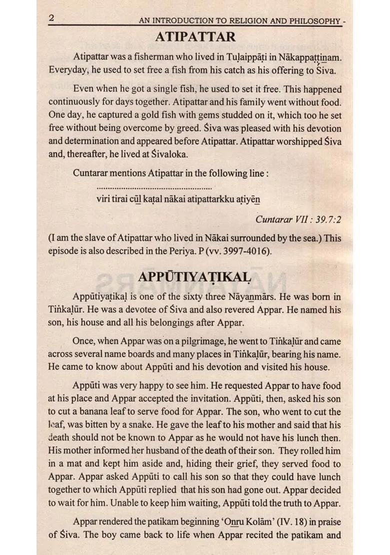 An Introduction To Religion And Philosophy-Tevaram And Tiviyappirapantam An Old And Rare Book - Indya