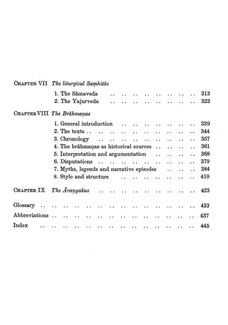 Vedic Literature Samhitas And Brahmanas A History Of Indian Literature Volume -1 Fasc. -1 - Indya