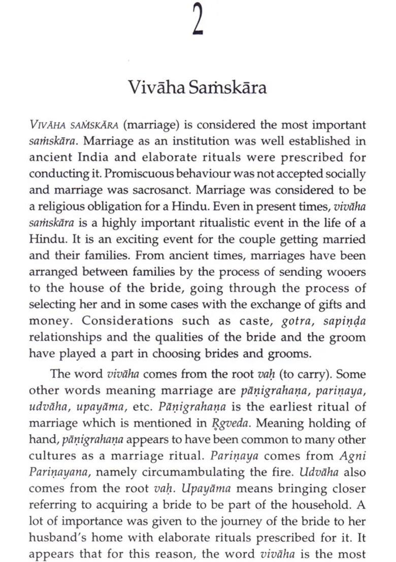 Vivaha Samskara In Grhya-Sutras Of The Four Vedas - Indya