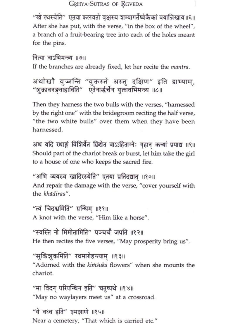 Vivaha Samskara In Grhya-Sutras Of The Four Vedas - Indya