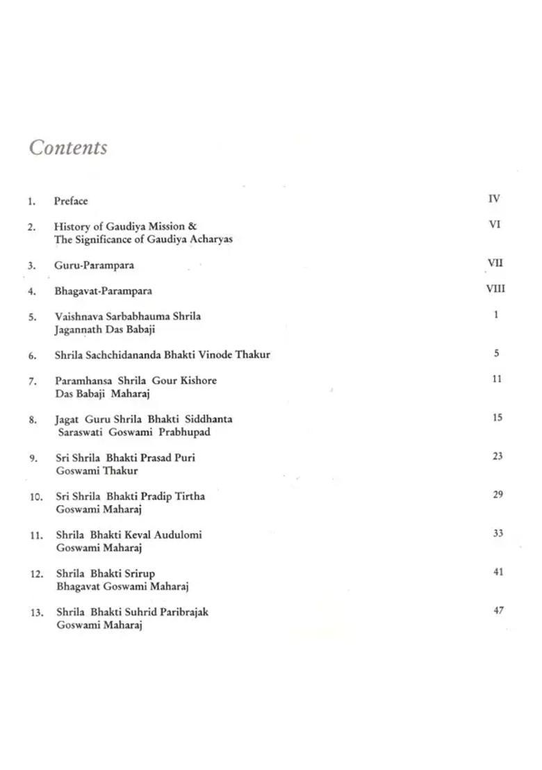 Acharyas Of Gaudiya Mission - A Portrait An Old And Rare Book - Indya