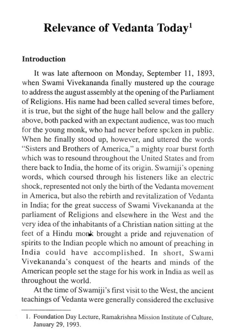 Vedanta And Ramakrishna - Indya