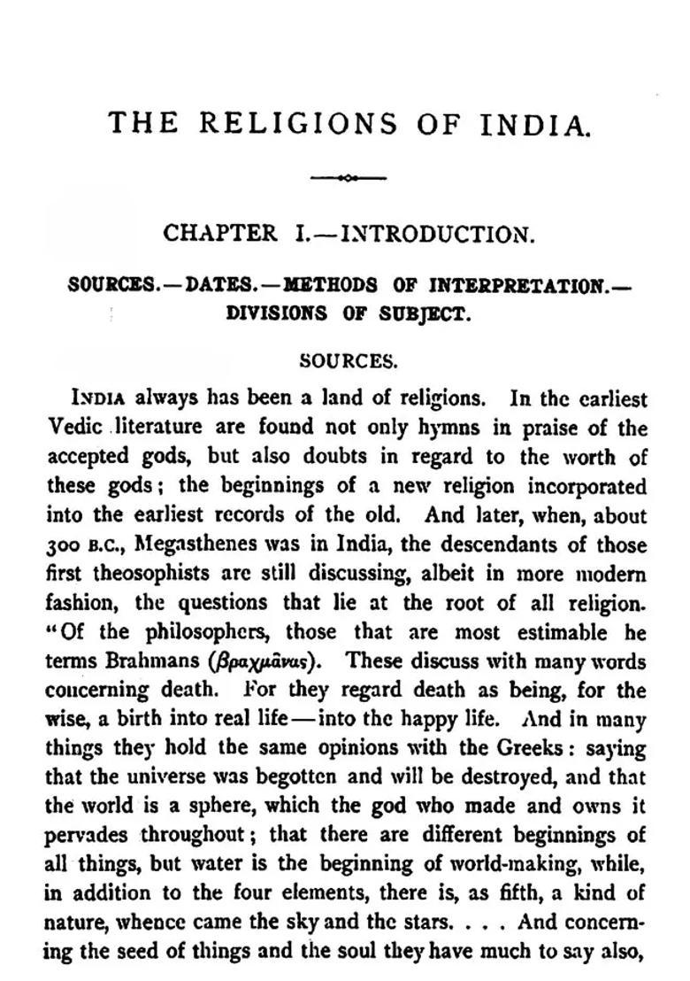 The Religions Of India Handbooks On The History Of Religions - Indya