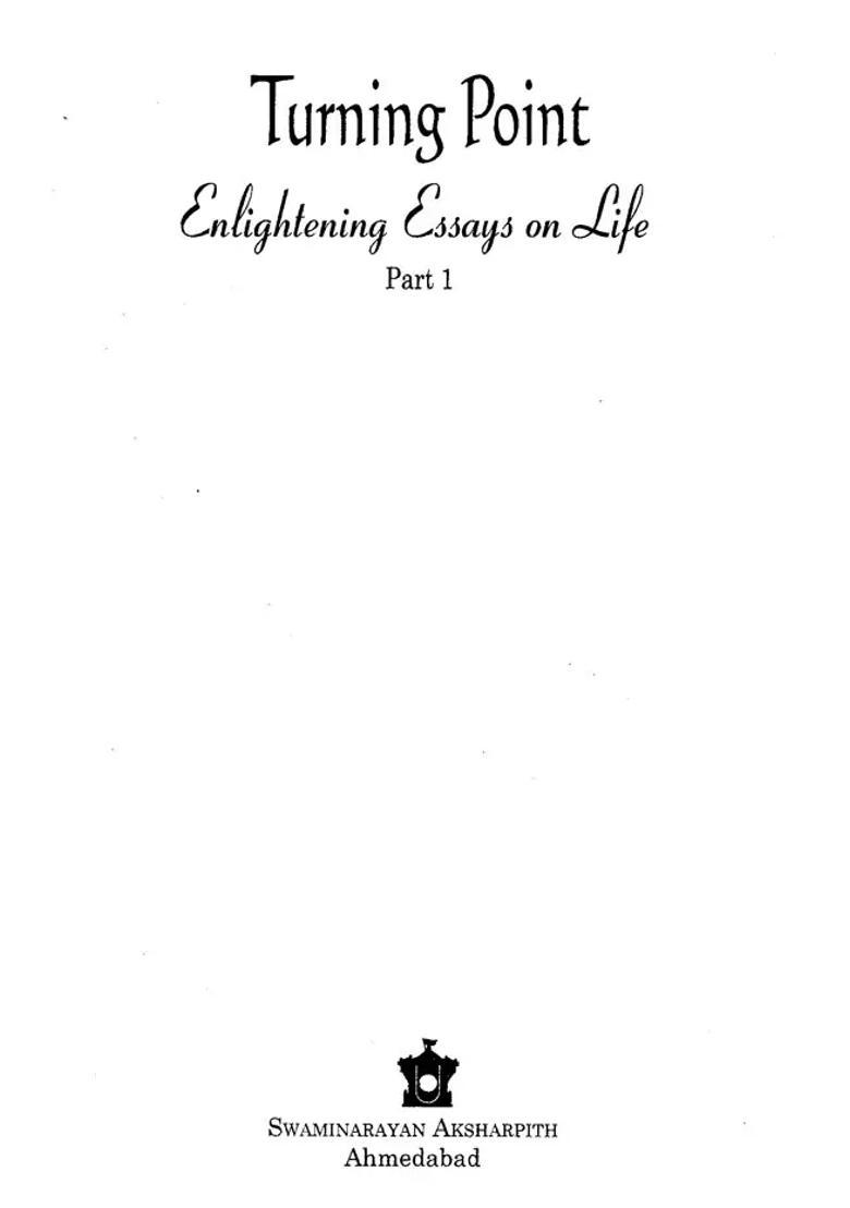 Turning Point Enlightening Essays On Life Set Of 2 Volumes - Indya