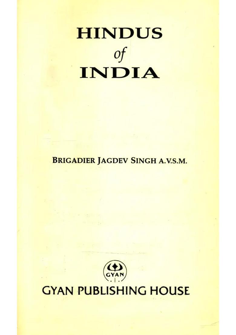 Hindus Of India An Old And Rare Book - Indya