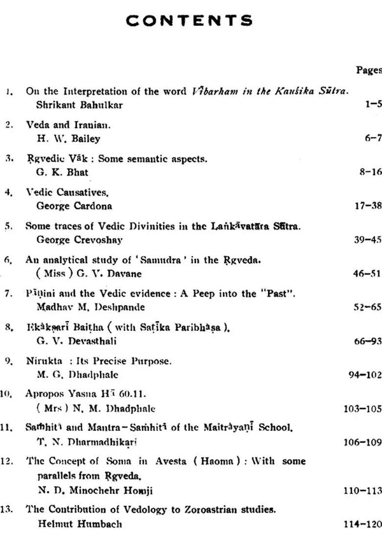 Golden Jubilee Volume Collection Of Papers On Vedic Studies An Old And Rare Book - Indya