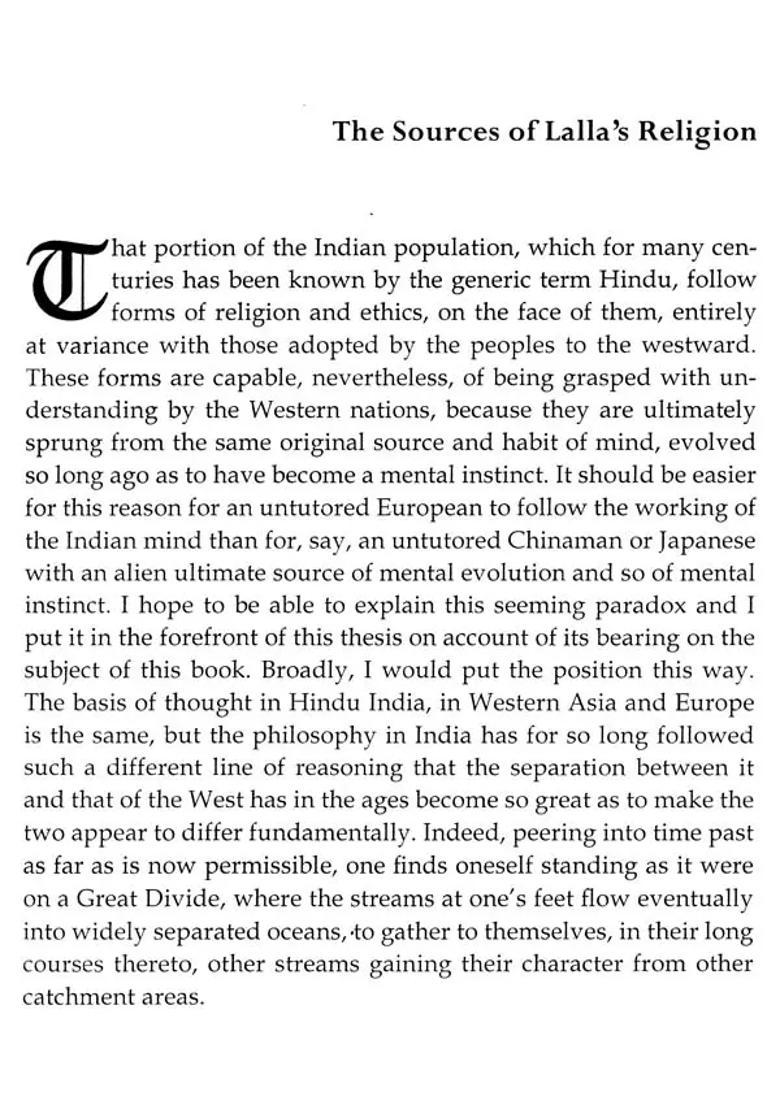 The Word Of Lalla Also Known As Laleshwari Lalla Yogeshwari & Lalishri Between 1300-1400Ad. - Indya