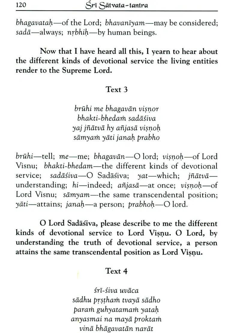 Sri Satvata Tantra Supreme Relationship - Indya