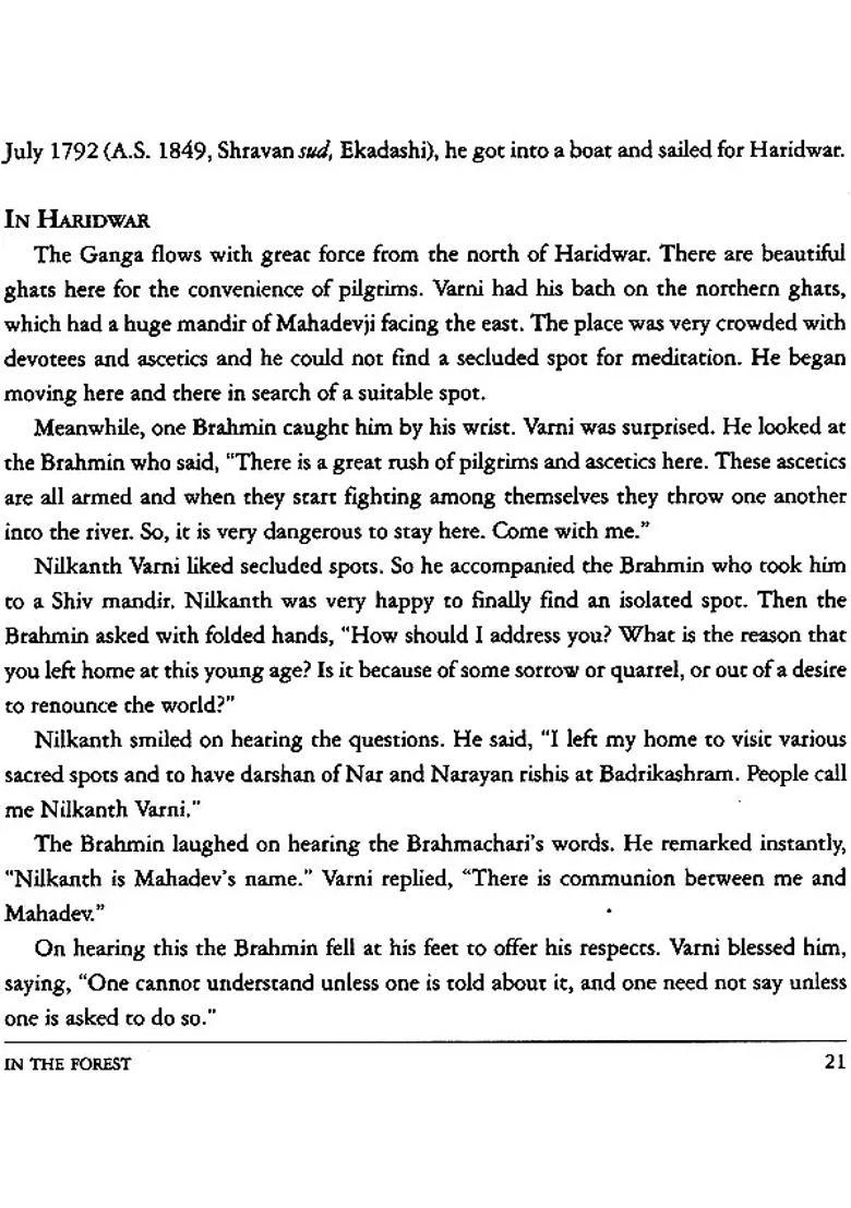 Nilkanth Varni An Epic Pilgrimage Of A Child-Yogi - Indya