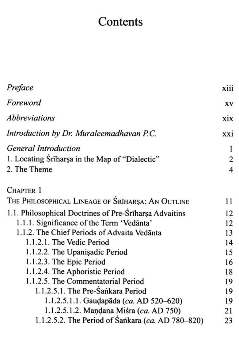 Structuring Advaita Dialectic - A Study Of Sri Harsha