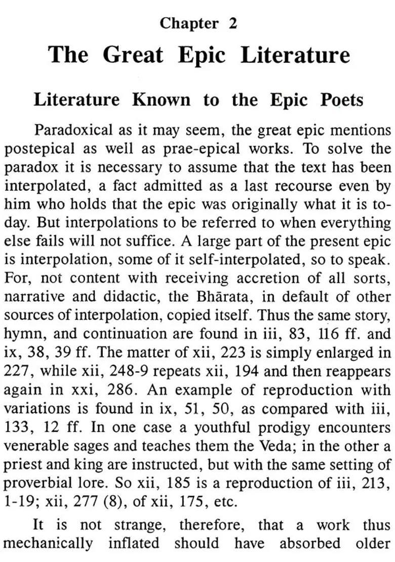 Great Epics And Puranas In Sanskrit Literature - Indya
